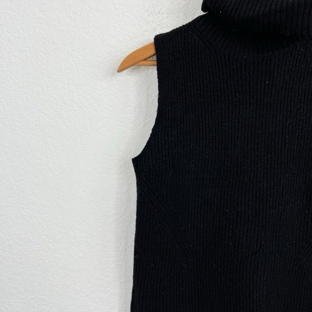 FCUK French Connection Sleeveless Mozart Knit Turtleneck Sweater - Picture 3 of 6